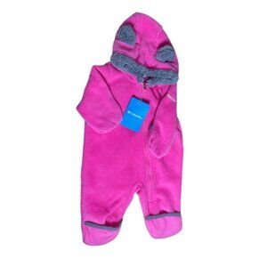 Columbia 0-3m NWT Bunting Suit Fleece Baby Girl Pink Fall Winter 0-3 Months Coat
